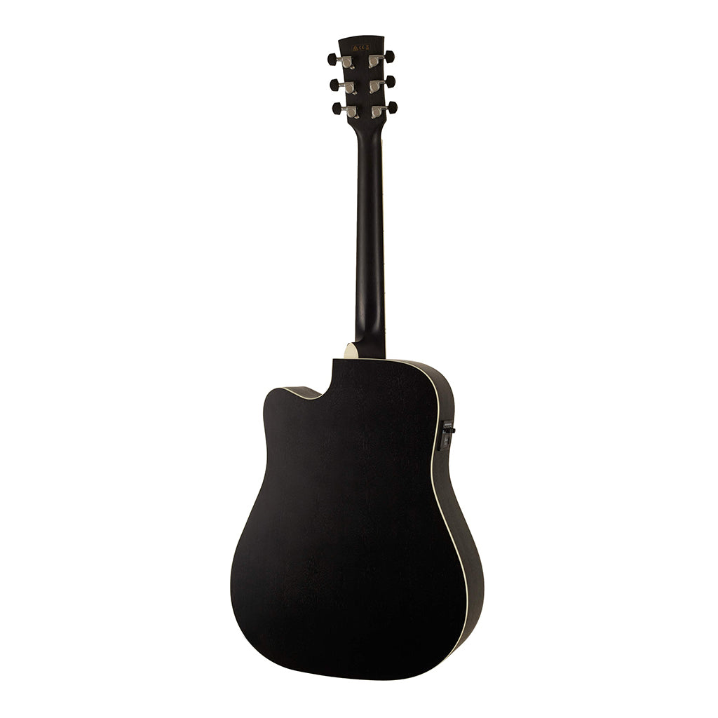 Ibanez AW84CE Weathered Black Open Pore Artwood Acoustic Guitar