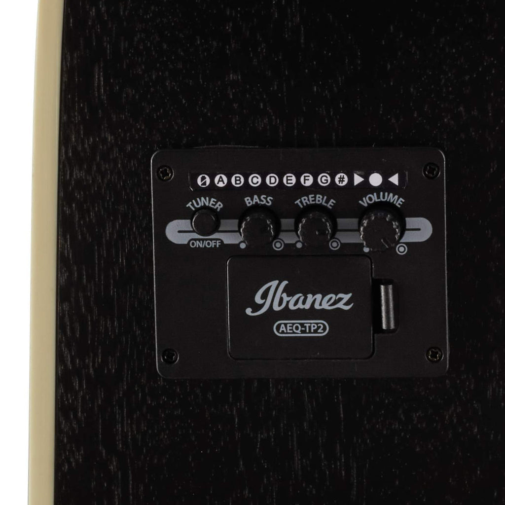 Ibanez AW84CE Weathered Black Open Pore Artwood Acoustic Guitar