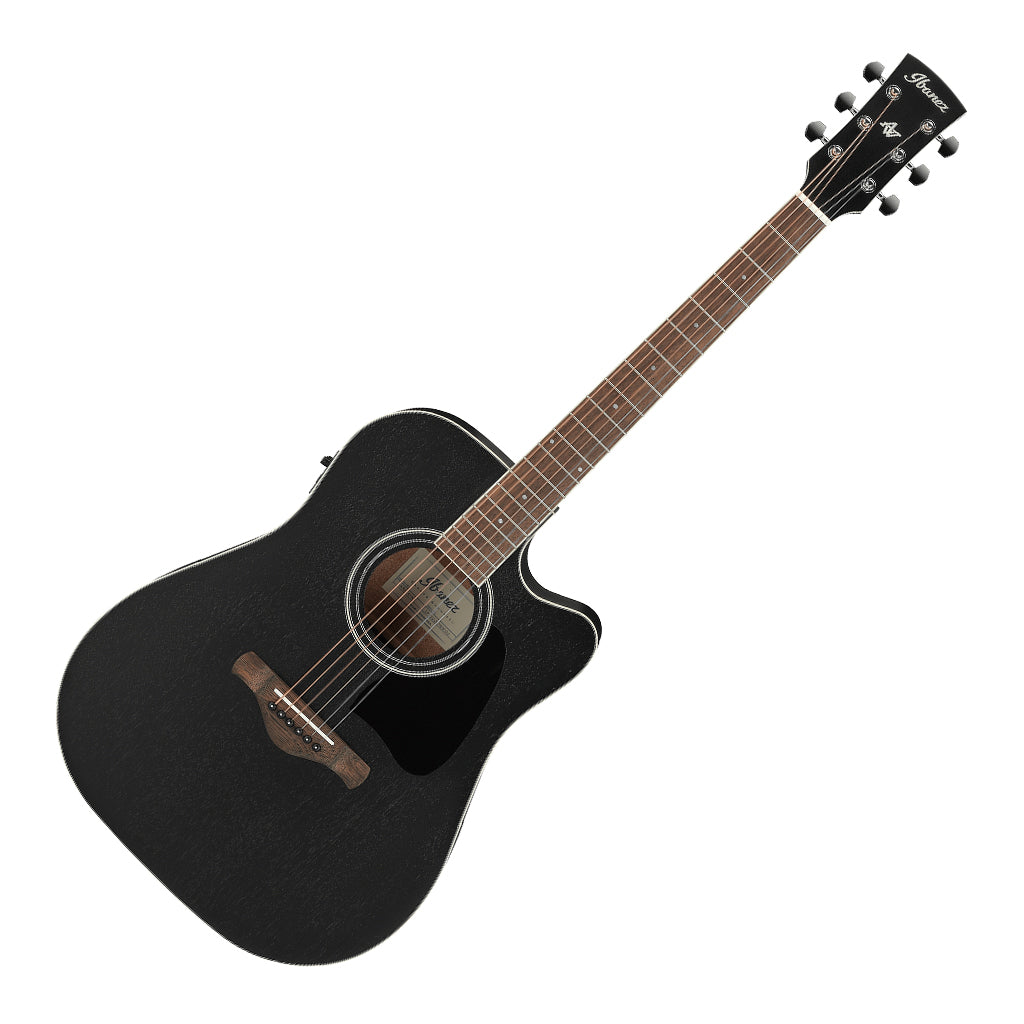 Ibanez AW84CE Weathered Black Open Pore Artwood Acoustic Guitar