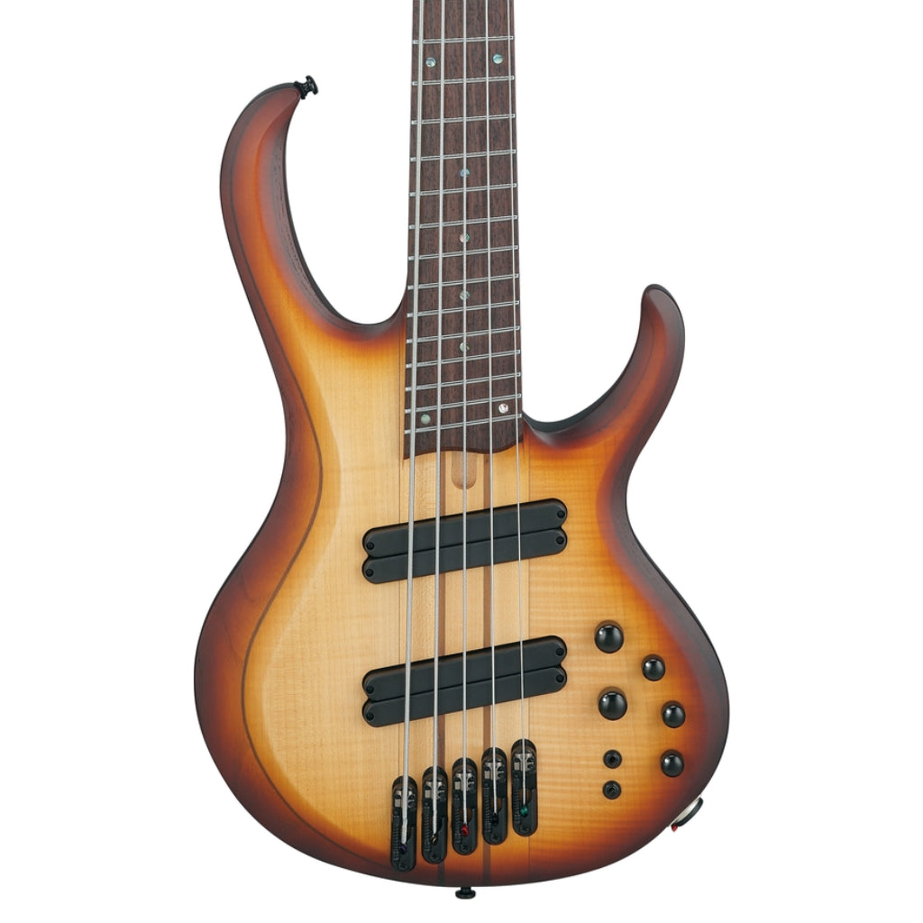 Ibanez - BTB705LMNNF - 5 String Electric Bass Guitar Natural Browned Burst Flat