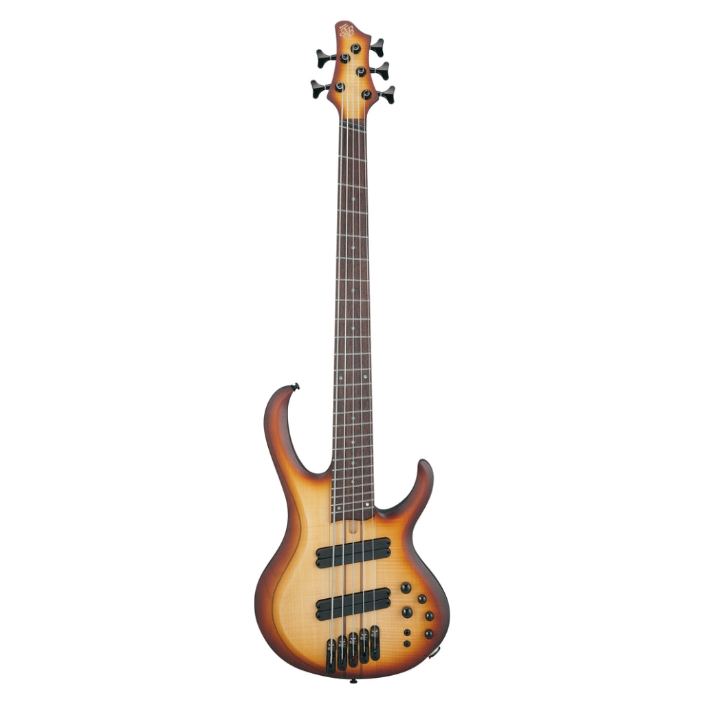 Ibanez - BTB705LMNNF - 5 String Electric Bass Guitar Natural Browned Burst Flat