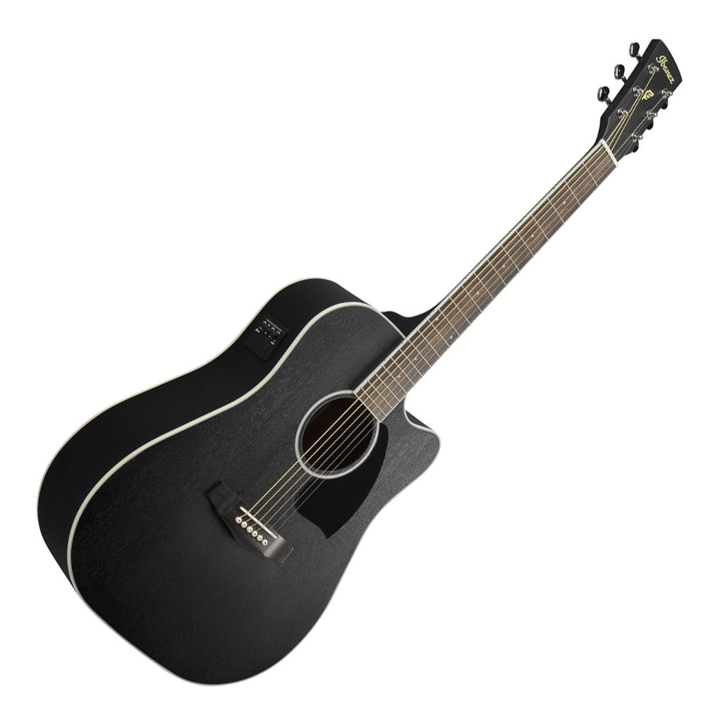 Ibanez PF16MWCEWK Electro Acoustic Guitar Weathered Black Open Pore