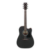 Ibanez AW247CEWKH Electro Acoustic Guitar Weathered Black Open Pore Top Open Pore Natural Back and Sides