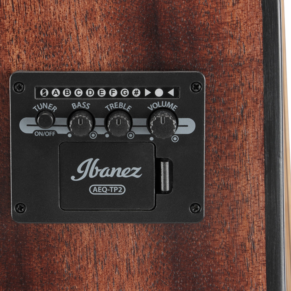 Ibanez AW247CEWKH Electro Acoustic Guitar Weathered Black Open Pore Top Open Pore Natural Back and Sides