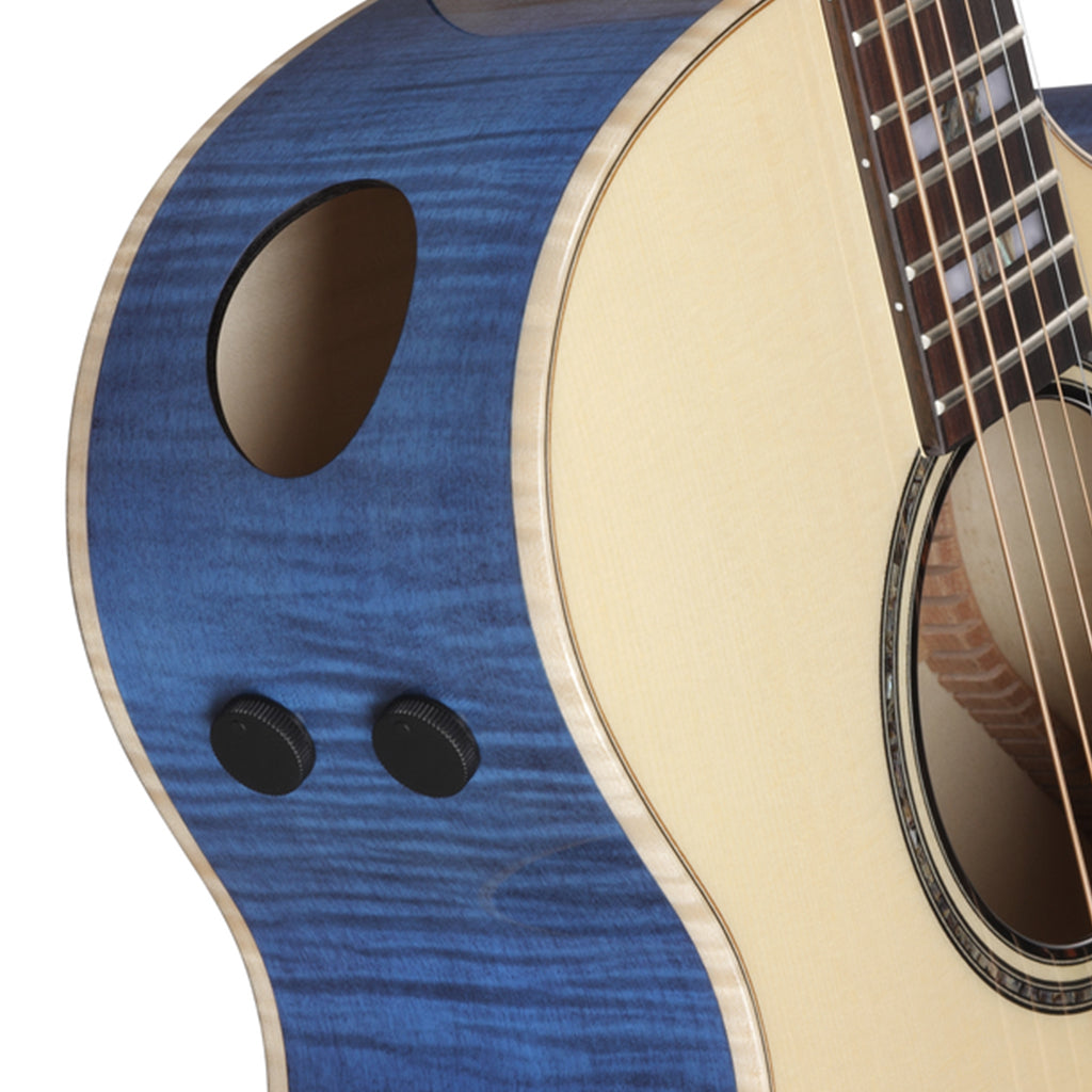 Ibanez AE390NTA Electro Acoustic Guitar Natural High Gloss Top Aqua Blue High Gloss Back and Sides