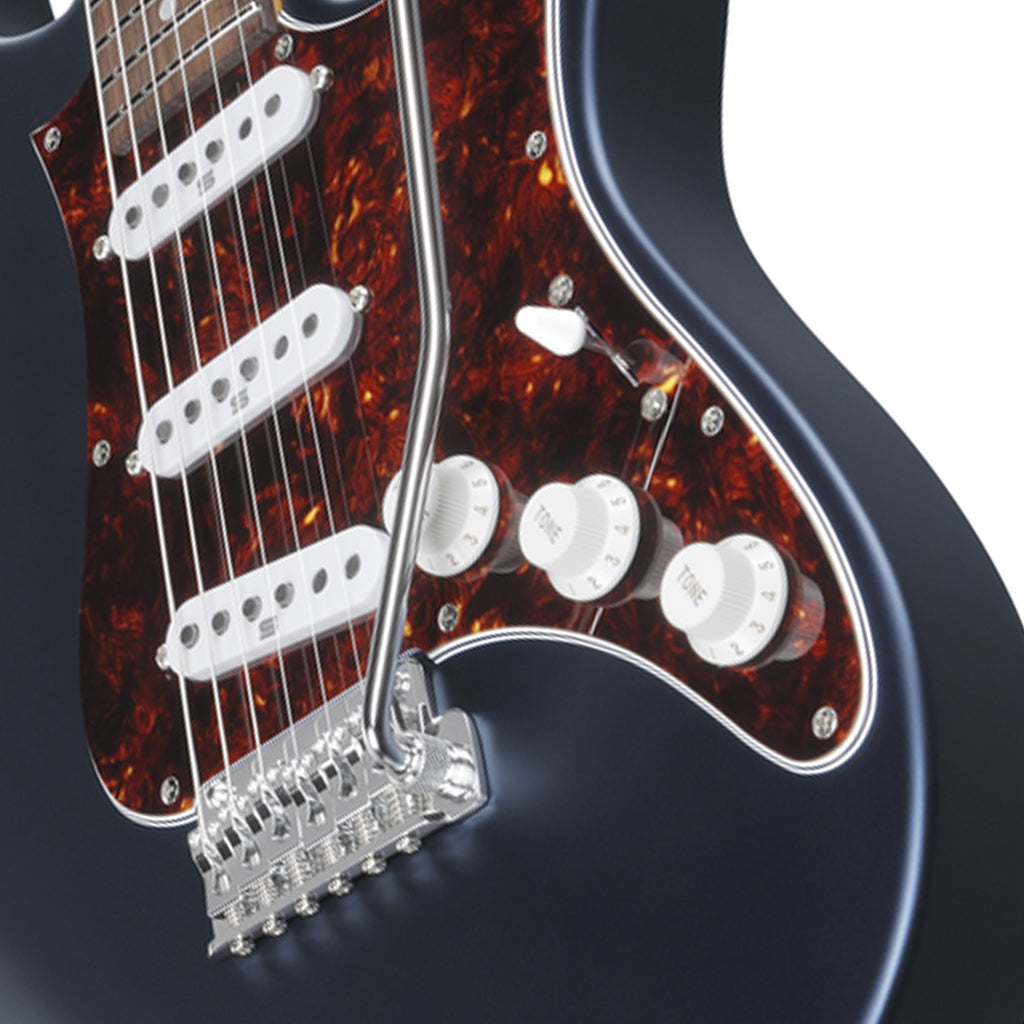 Ibanez AZ2203NT Electric Guitar with Rosewood Fretboard and Case Dark Tide Blue Flat