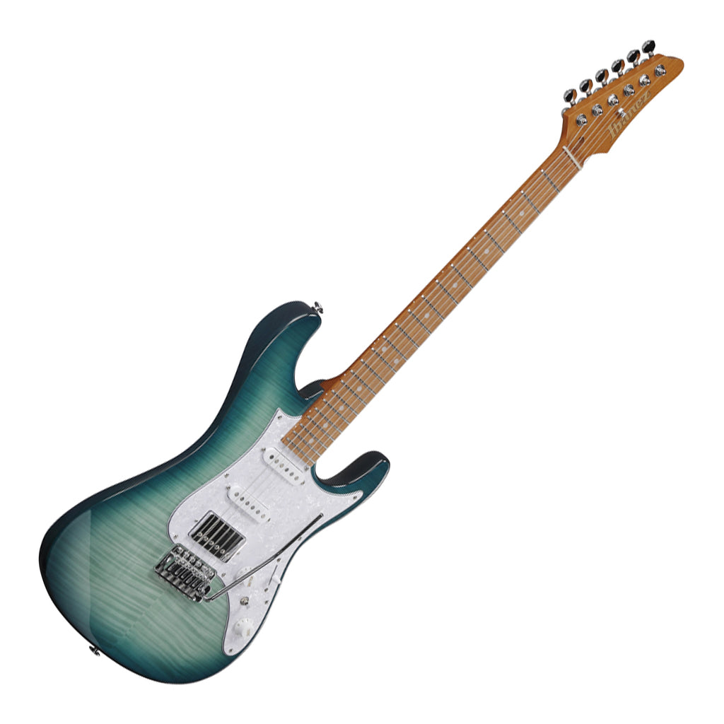 Ibanez AZ22S1F Flamed Maple Top with Jatoba Fretboard Transparent Turquoise Burst