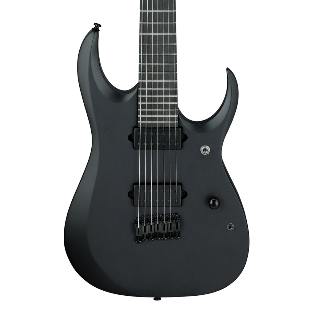 Ibanez RGDRB71 7 String Electric Guitar with Nyatoh Body and Ebony Fretboard Black Flat