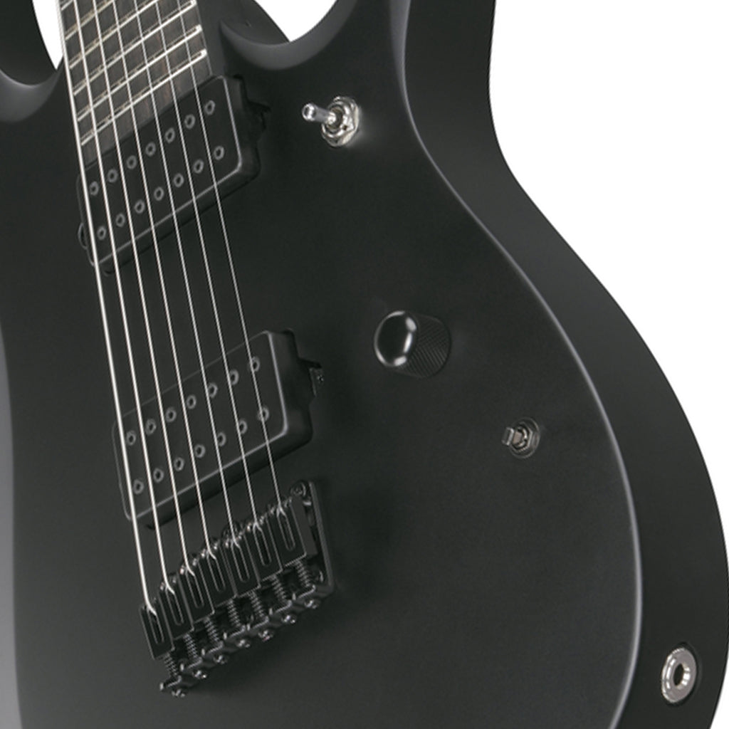 Ibanez RGDRB71 7 String Electric Guitar with Nyatoh Body and Ebony Fretboard Black Flat