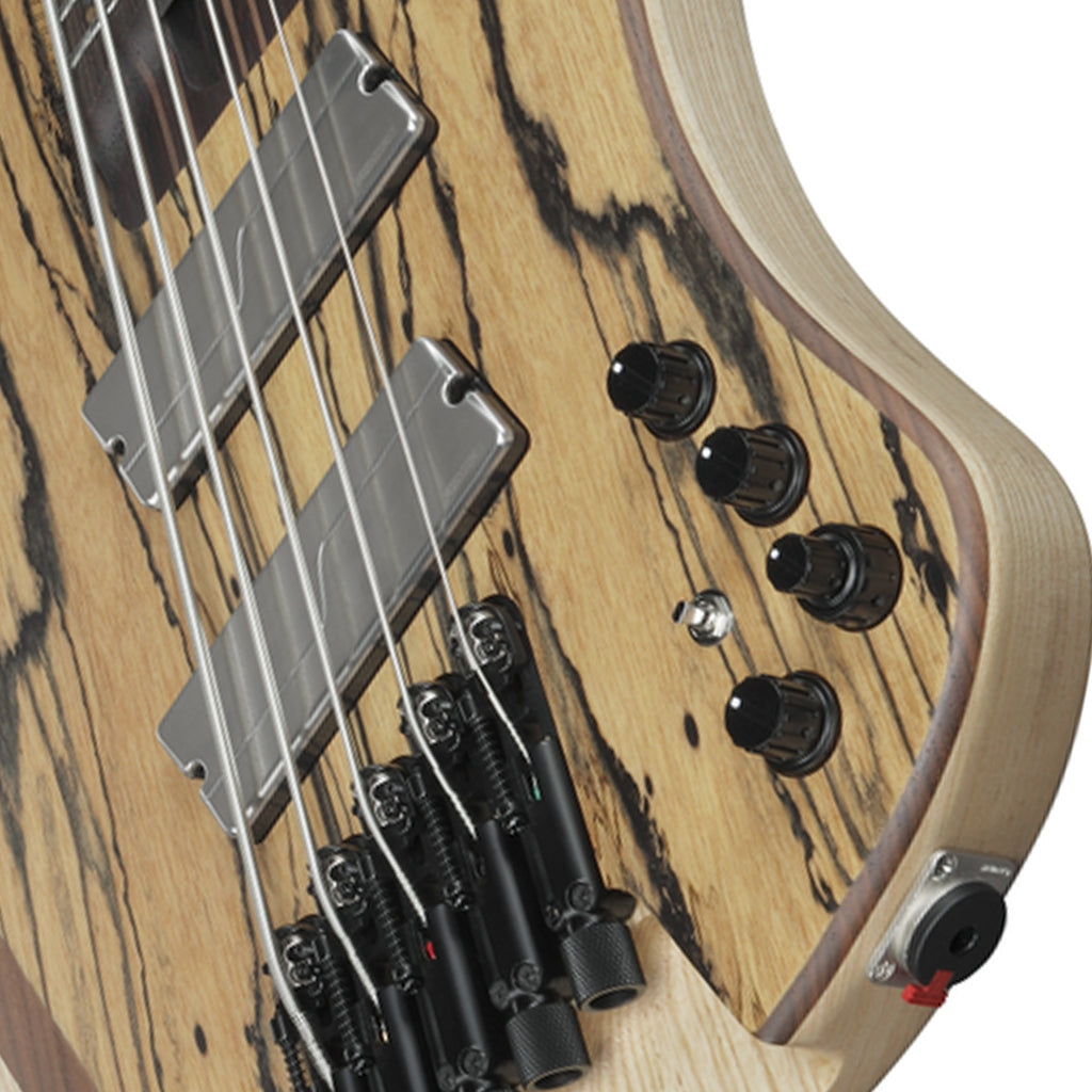 Ibanez EHB1675MS 5 String Bass with Fishman Fluence Pickups and Gig Bag Natural Flat