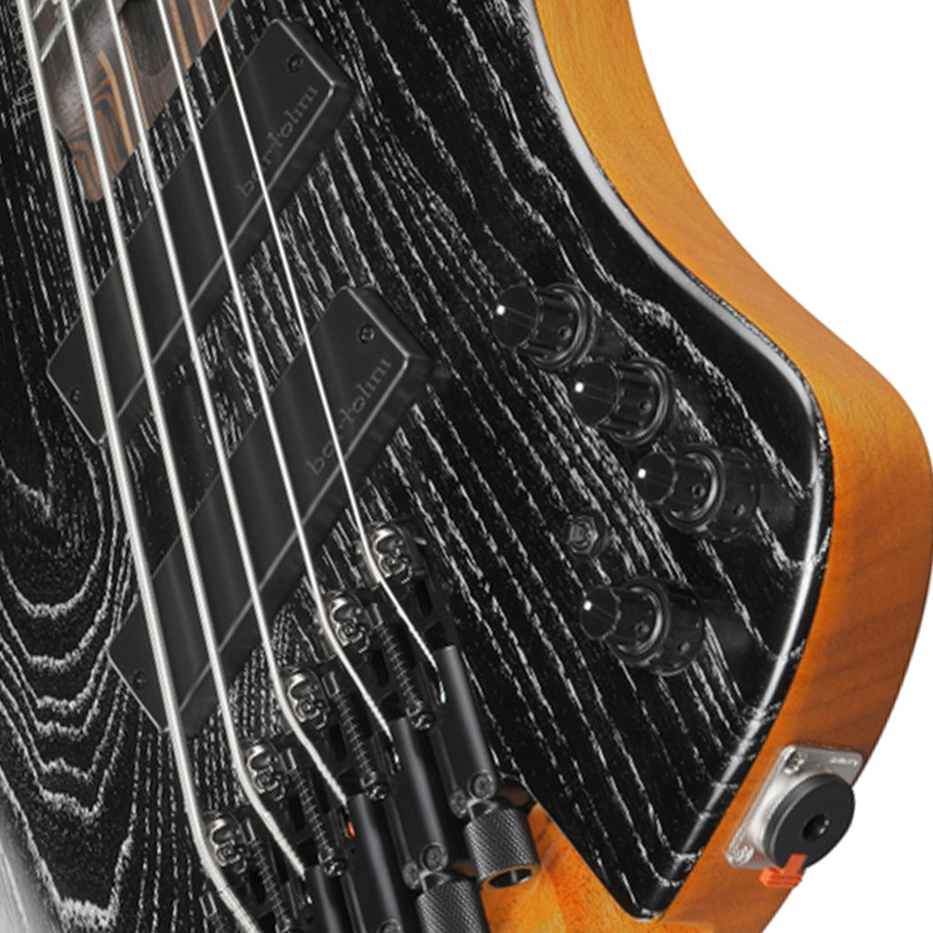 Ibanez EHB1135MS Silver Wave Black Low Gloss 5 String Electric Bass with Gig bag