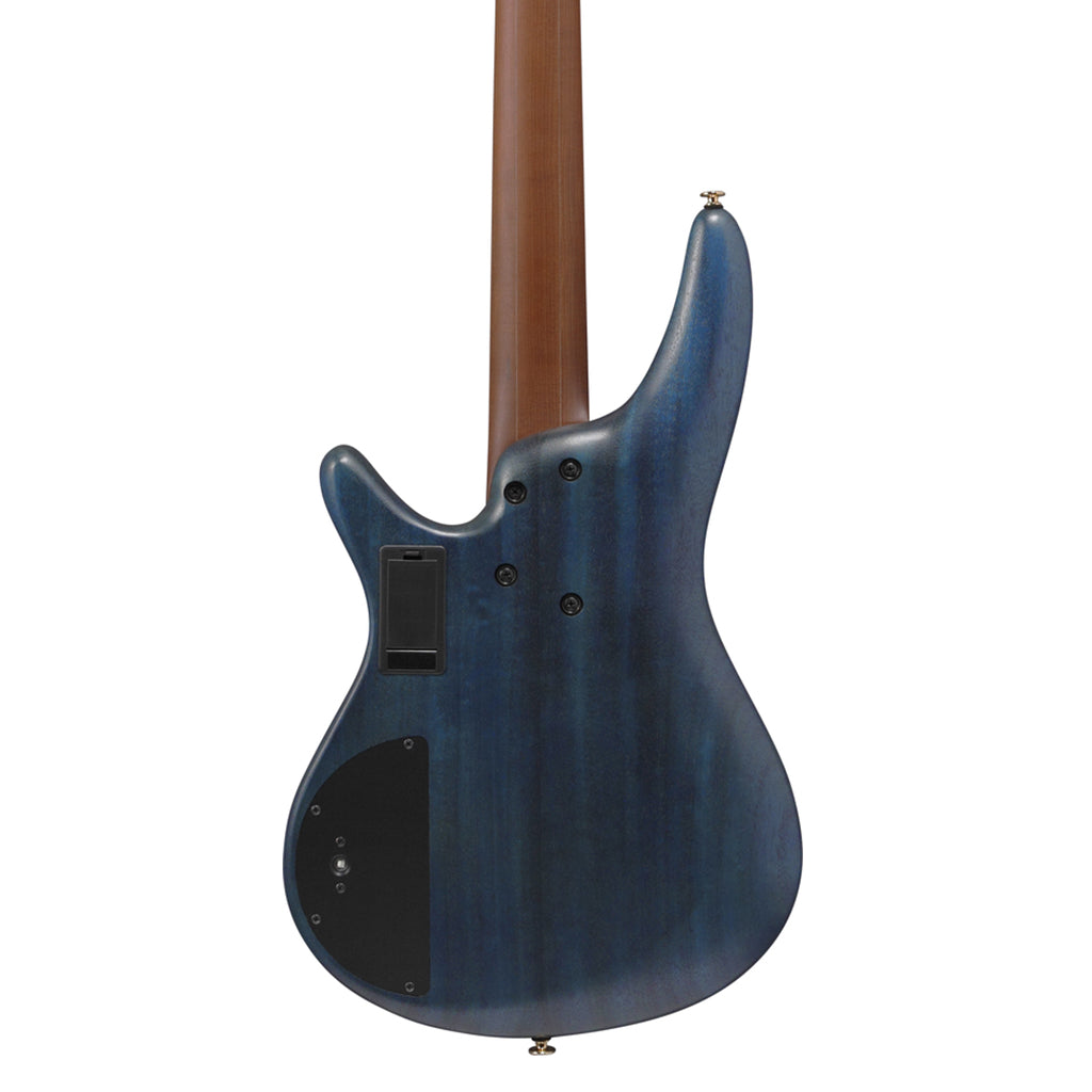 Ibanez SR6605 5 String Bass Mappa Burl Top with Rosewood Fretboard and Case Ghost Fleet Blue Burst