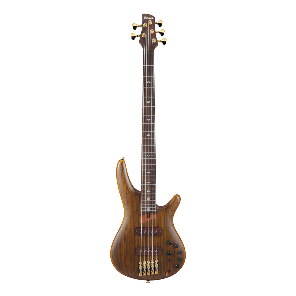 Ibanez SR5505 5 String Bass Ovangkol Top with Rosewood Fretboard and Case Mocha Flat