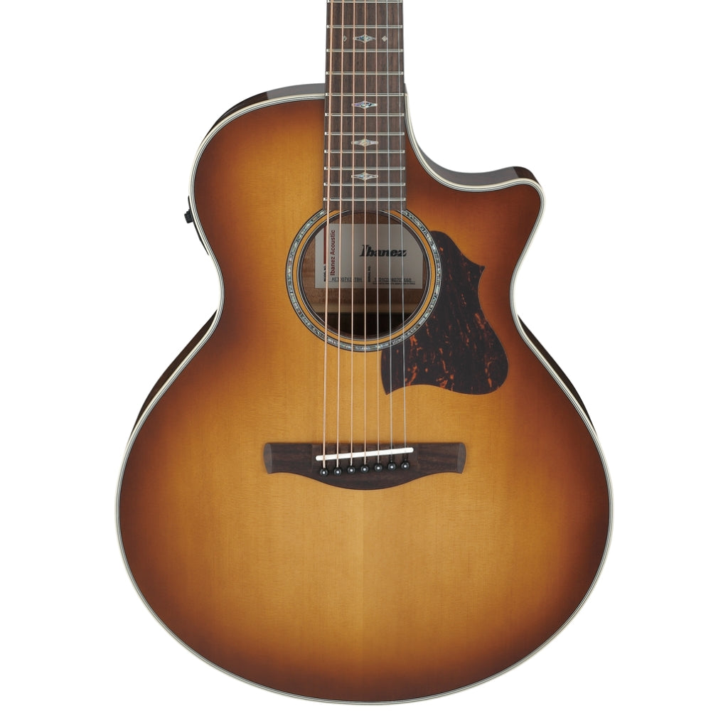 Ibanez - AE3007FMH 7-String Acoustic Guitar - Tobacco Edge Burst High Gloss