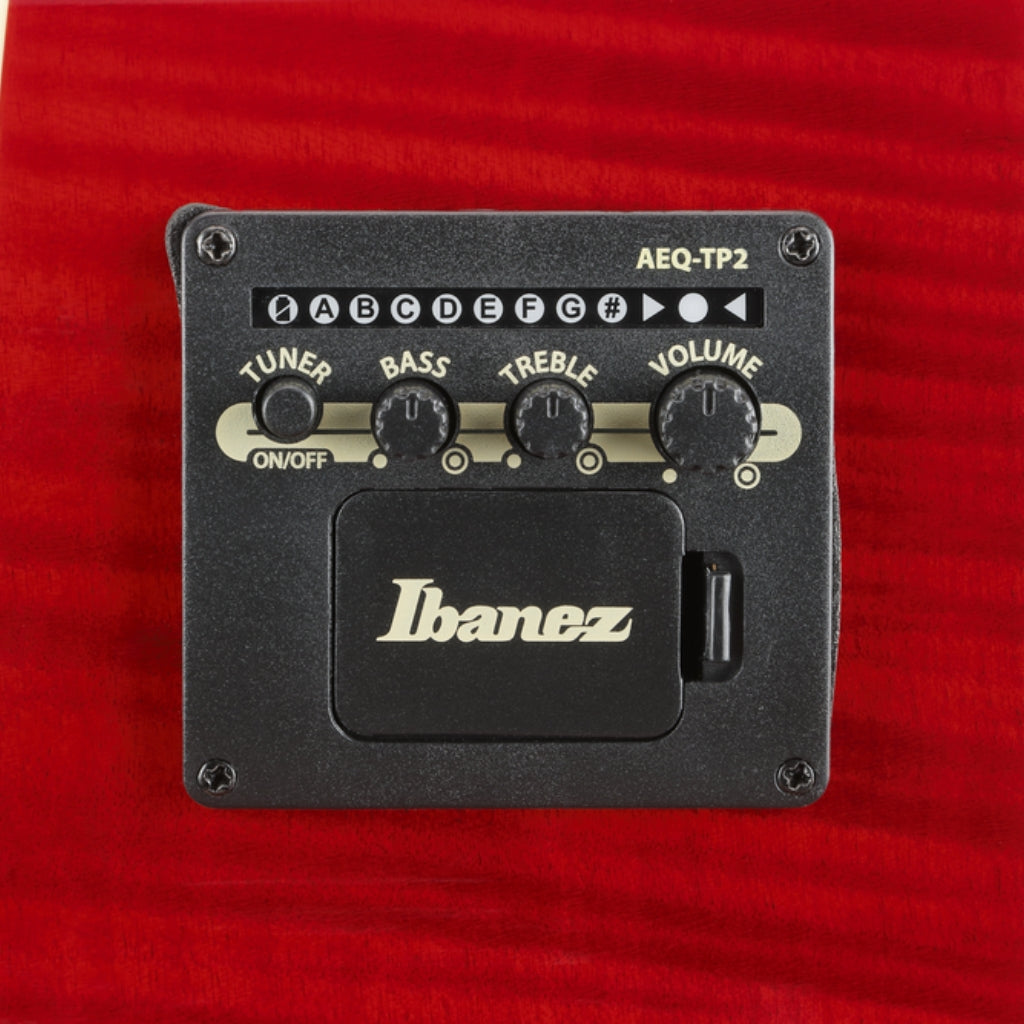 Ibanez AE170N Natural High Gloss Top Transparent Red High Gloss Back and Sides Acoustic Guitar