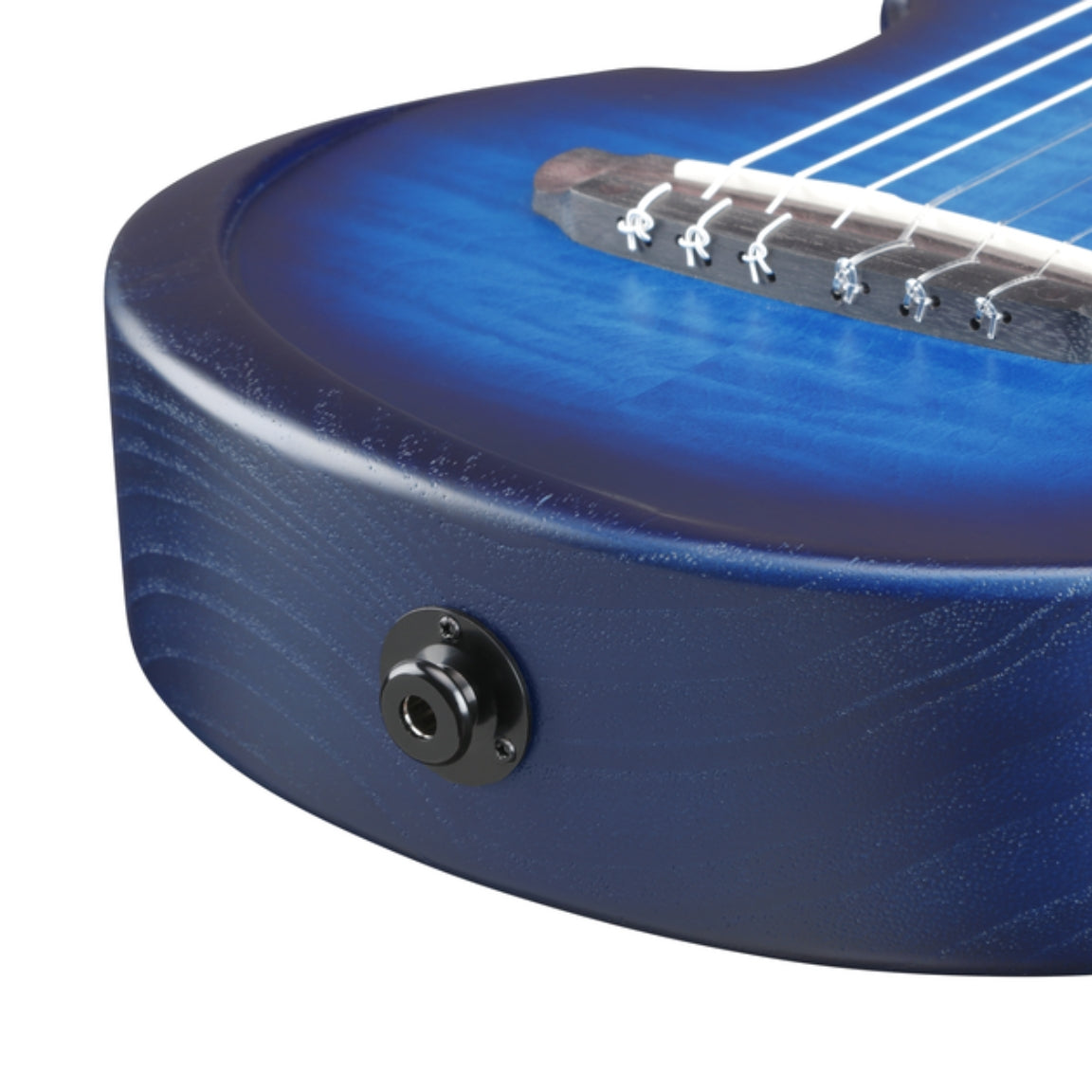 Ibanez - AUP10FMNE Open Pore Ukulele with Bag - Transparent Blue Sunburst