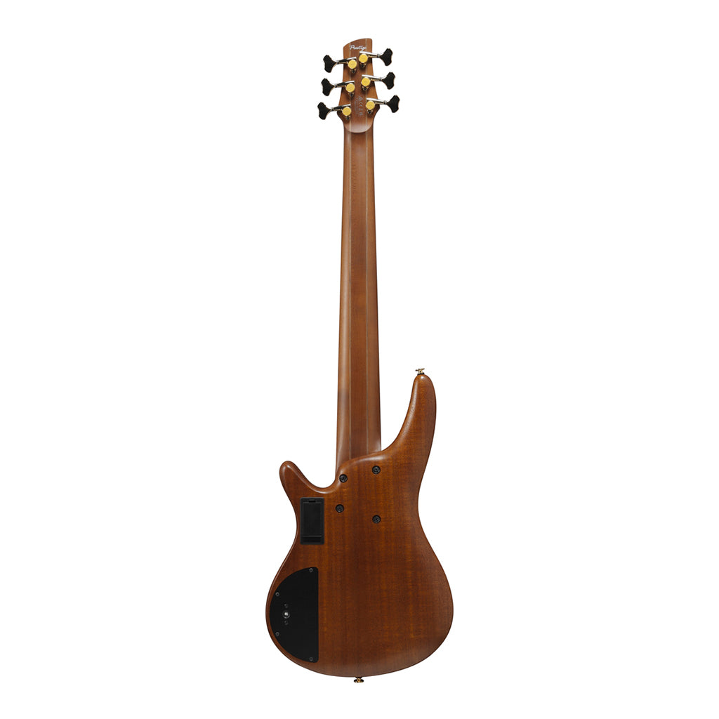 Ibanez SR5506 Prestige 6 String Bass Rosewood Fretboard and Case Mocha Flat