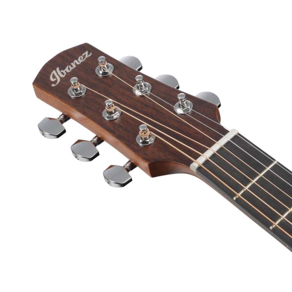 Ibanez - AAM50CE Natural Open Pore Back and Sides Acoustic Guitar - Coral Red Burst Open Pore Top