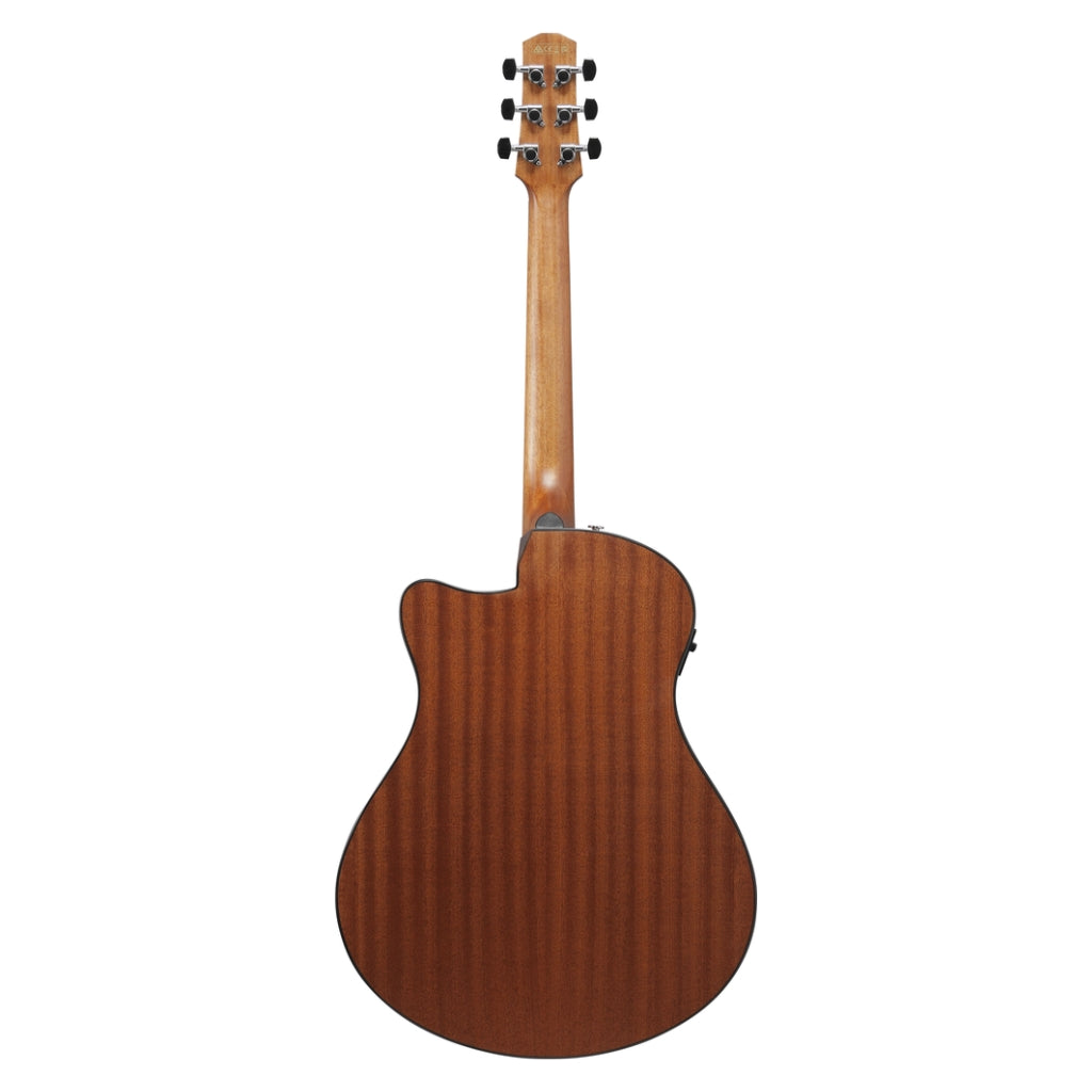 Ibanez - AAM50CE Open Pore Top, Natural Open Pore Back and Sides Acoustic Guitar - Sapphire Blue Burst