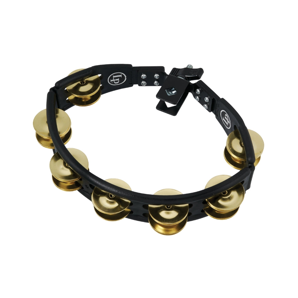 Latin Percussion LP175 Cyclops Mounted Tambourine w/Brass Jingles - Black