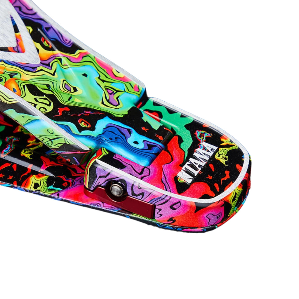 Tama HP900PM 50th Anniversary Limited Edition Iron Cobra Power Glide Single Pedal Marble Psychedelic Rainbow