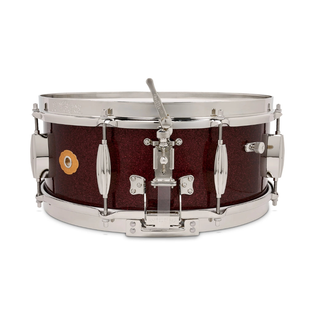 Slingerland - Radio King Solid Maple Snare Drum - 5.5 x 14 inches, Maroon Glass