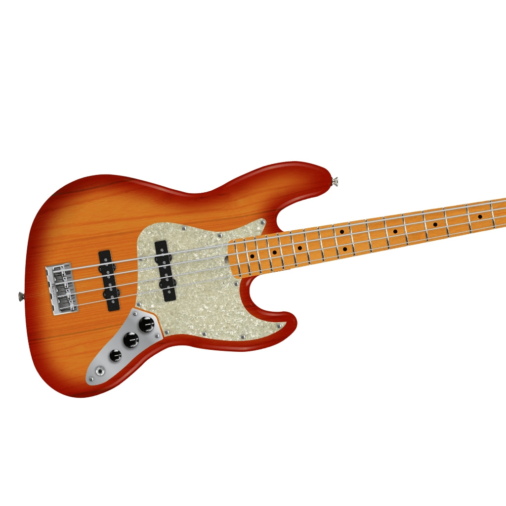 Fender  American Professional Jazz Bass Guitar - Aged Cherry Burst, Maple Fingerboard