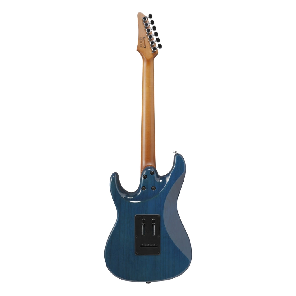 Ibanez - AZ22S1F TXB Electric Guitar Bundle With BIGMINI Tuner - Transparent Turquoise Burst