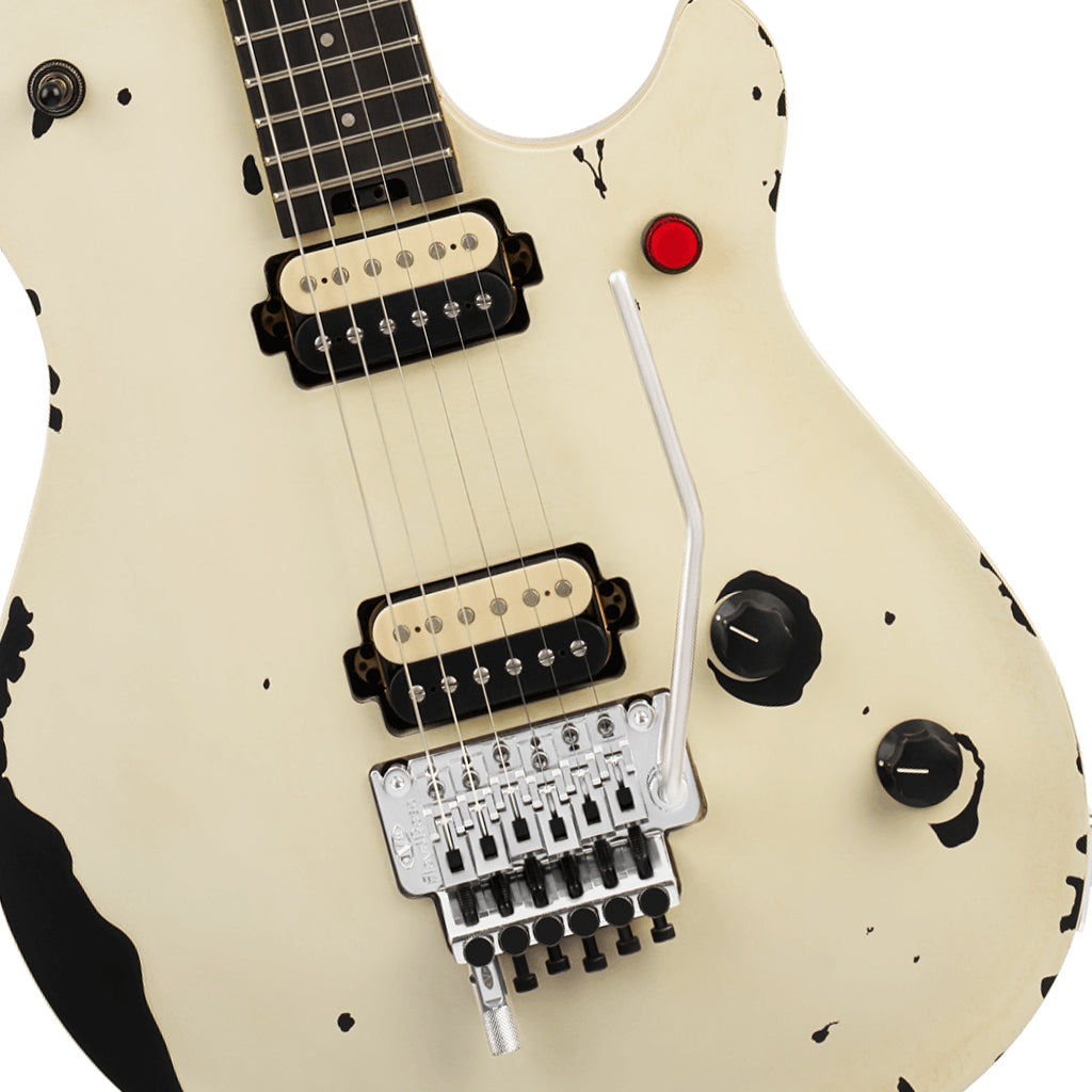 EVH Limited Edition Wolfgang Special Striped Series Electric Guitar - Distressed Ivory