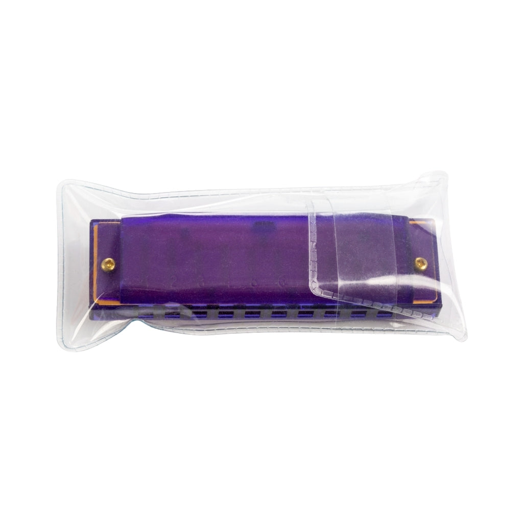 Hohner Translucent Harp Harmonica - C/Purple with case