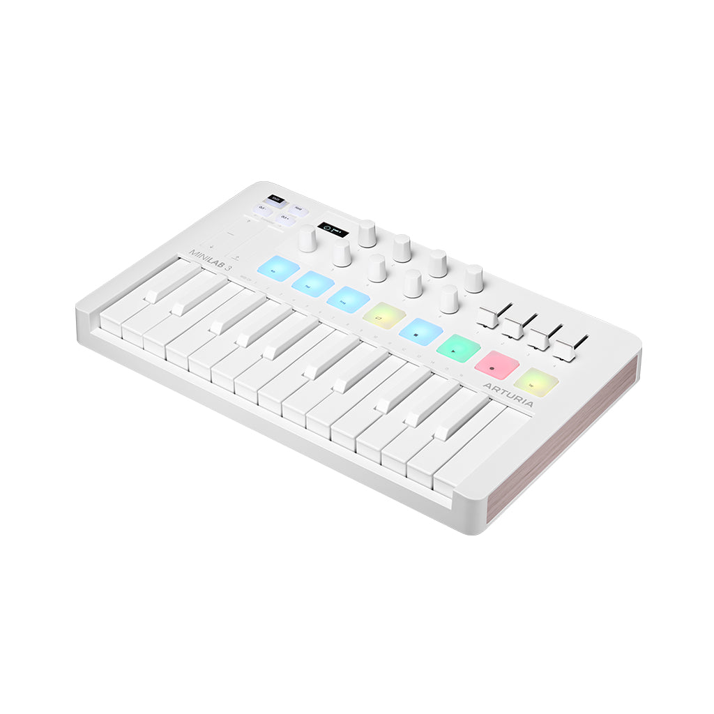 Arturia MiniLab 3 25-Note Keyboard - Alpine White Limited Edition right side