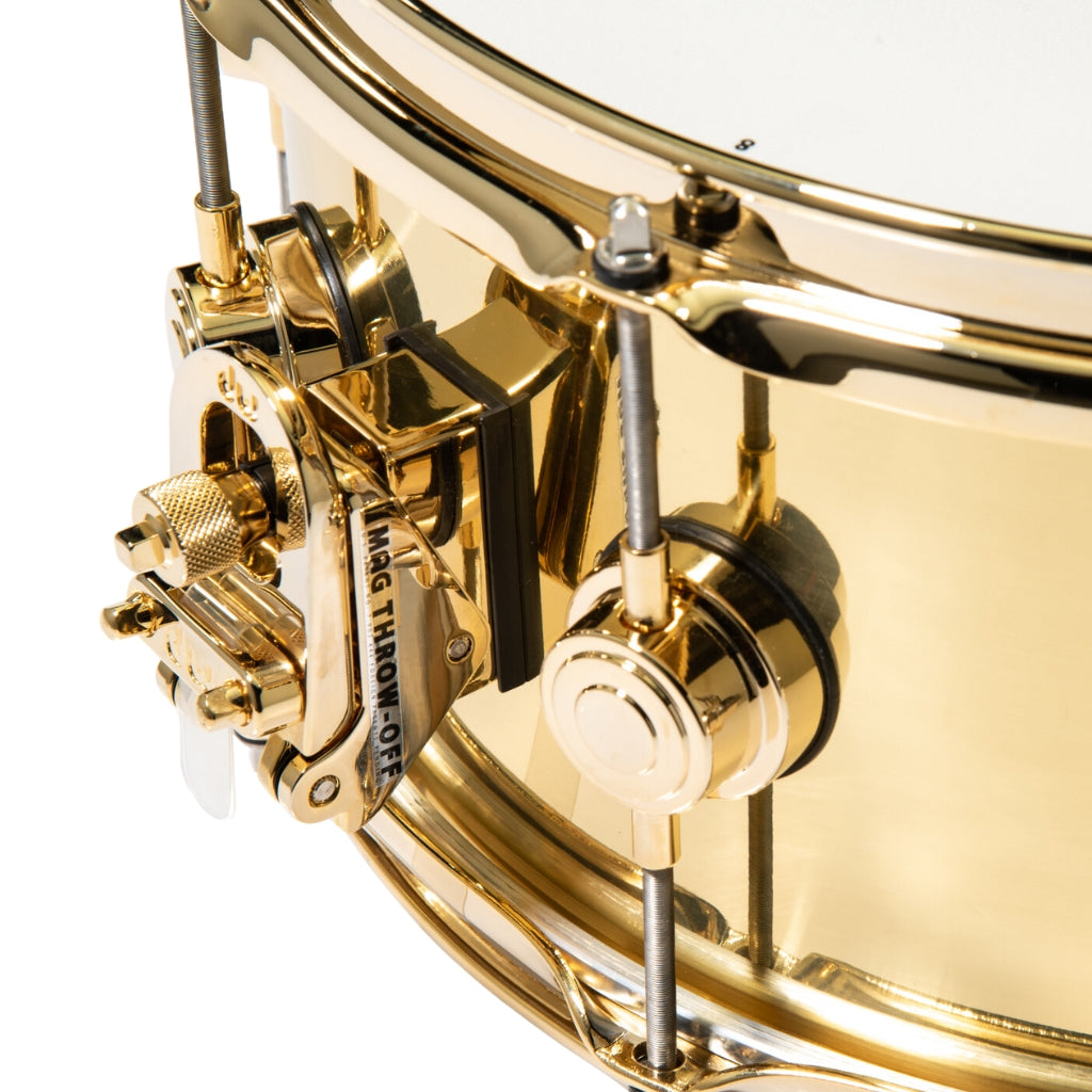 DW Collectors Series 14x6.5  Bell Brass Snare Drum w/Gold Hardware - DRVN6514SPG