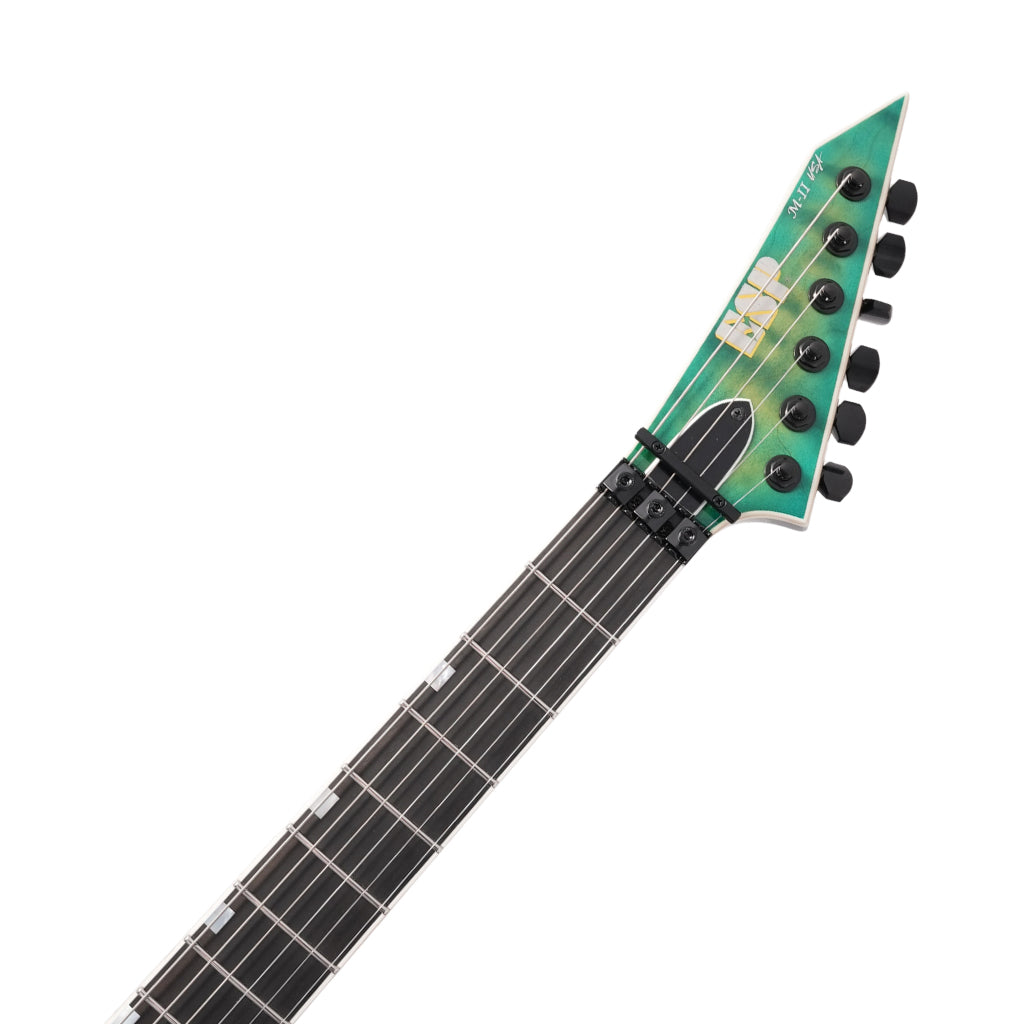 ESP USA M-II Quilted Maple Electric Guitar w/Floyd Rose & EMG - Lime Burst