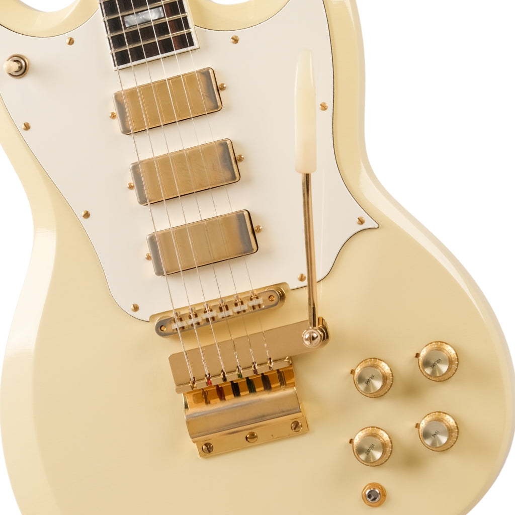 Frank Brothers Radar Deluxe Light Relic Electric Guitar - Nicotine White body