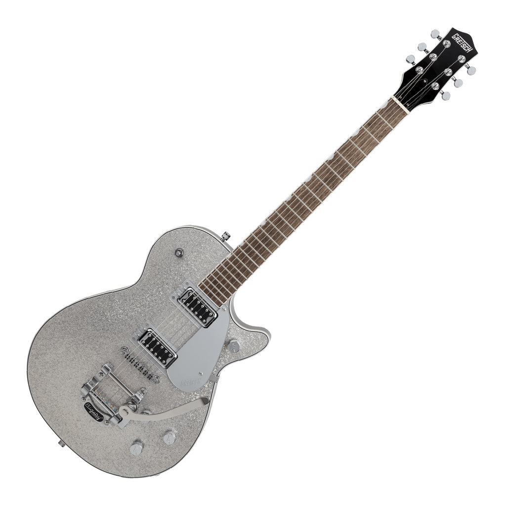 Gretsch G5230T Electromatic Sparkle Jet FT Singlecut with Bigsby Electric Guitar Laurel Fingerboard Silver Sparkle