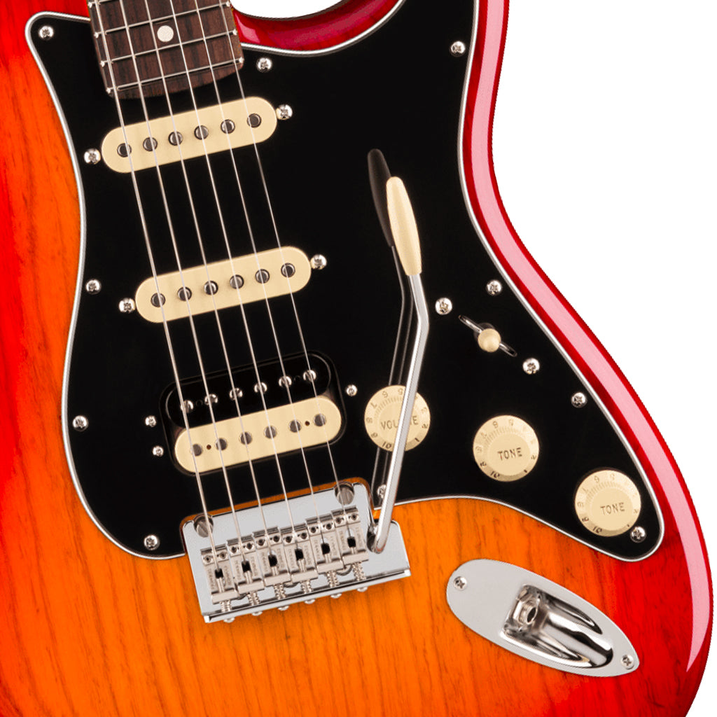 Fender American Professional Stratocaster HSS Rosewood Electric Guitar - Aged Cherry Burst