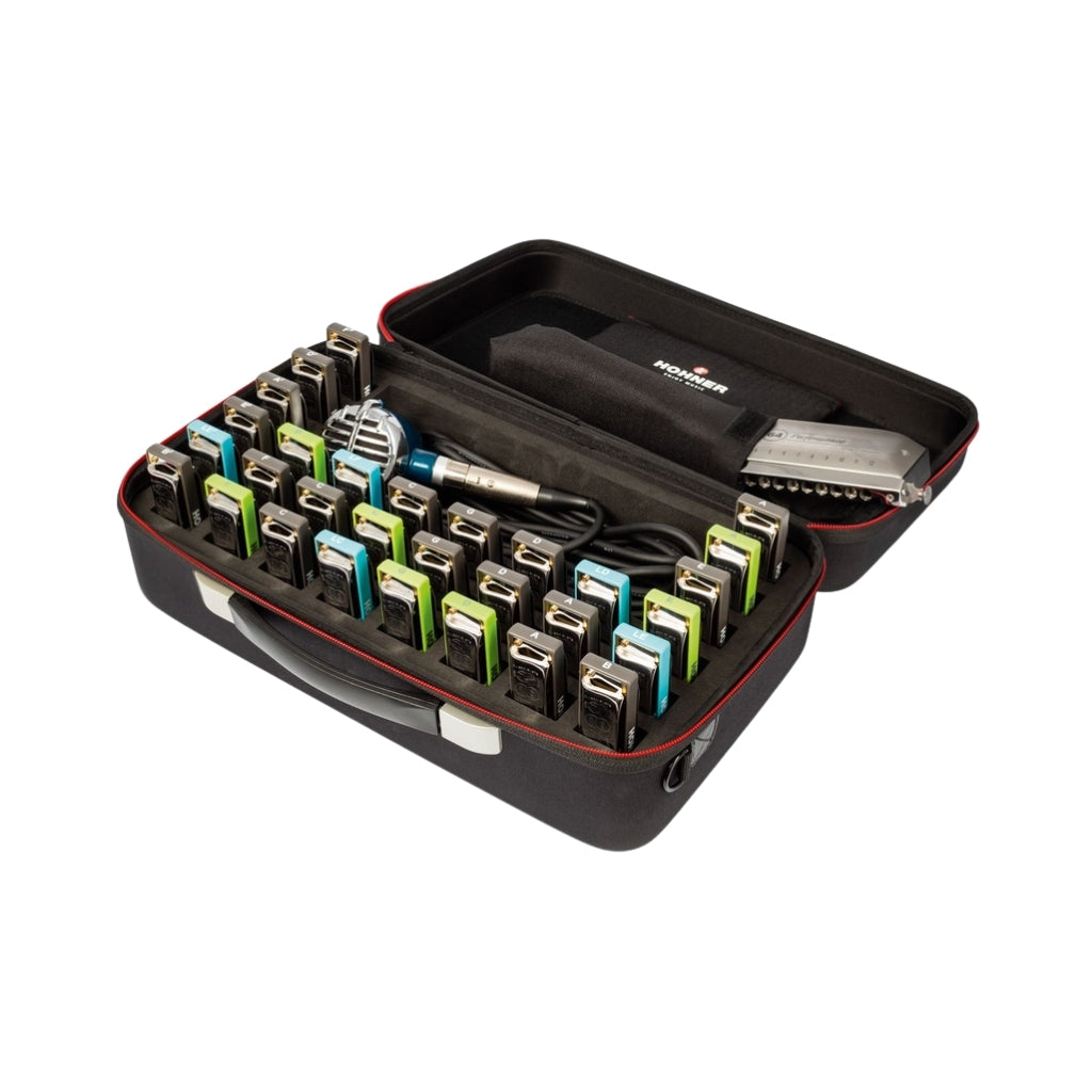 Hohner Flexcase XL - Stores 48 Harmonicas opened