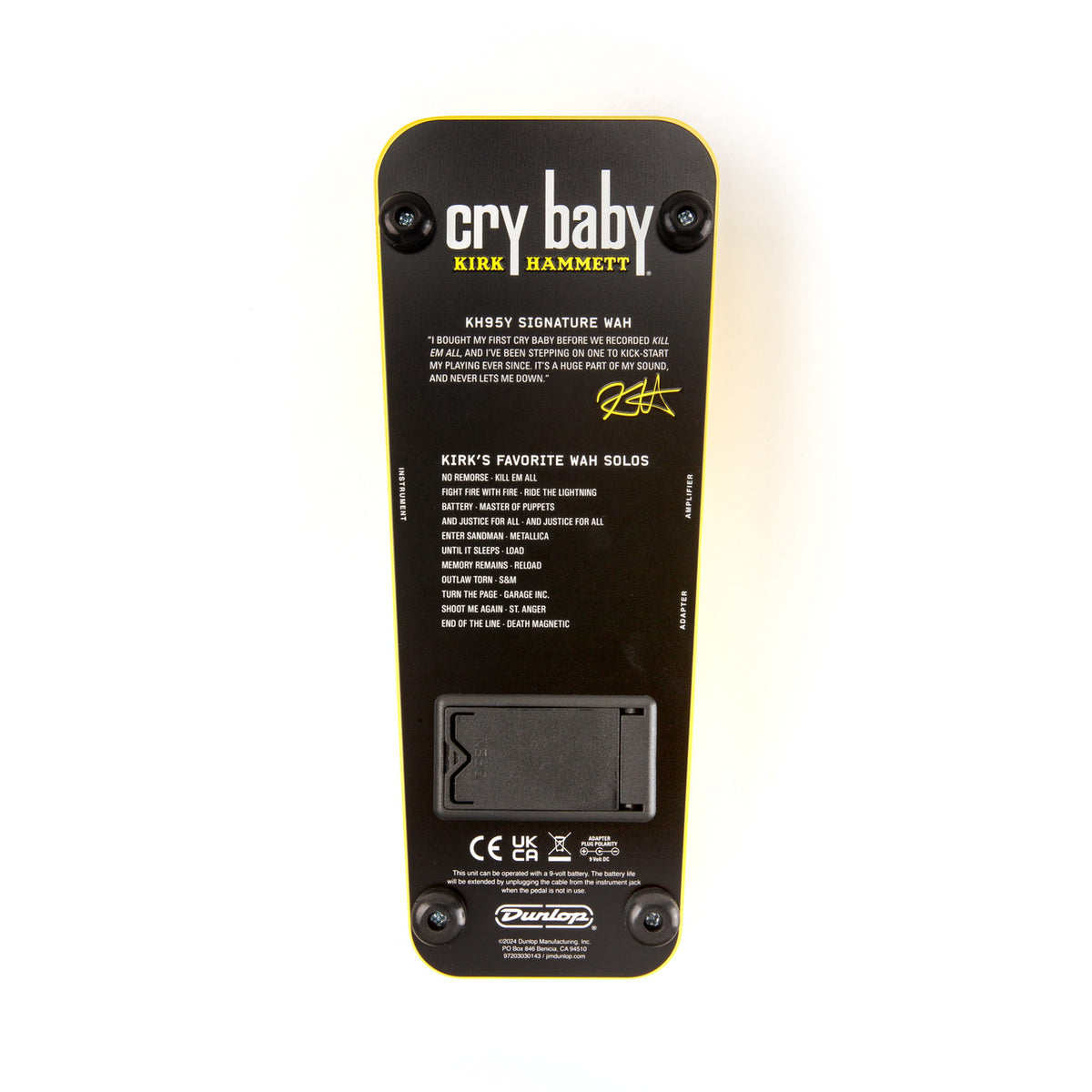 Dunlop Kirk Hammett Cry Baby Wah - Yellow Sparkle Edition