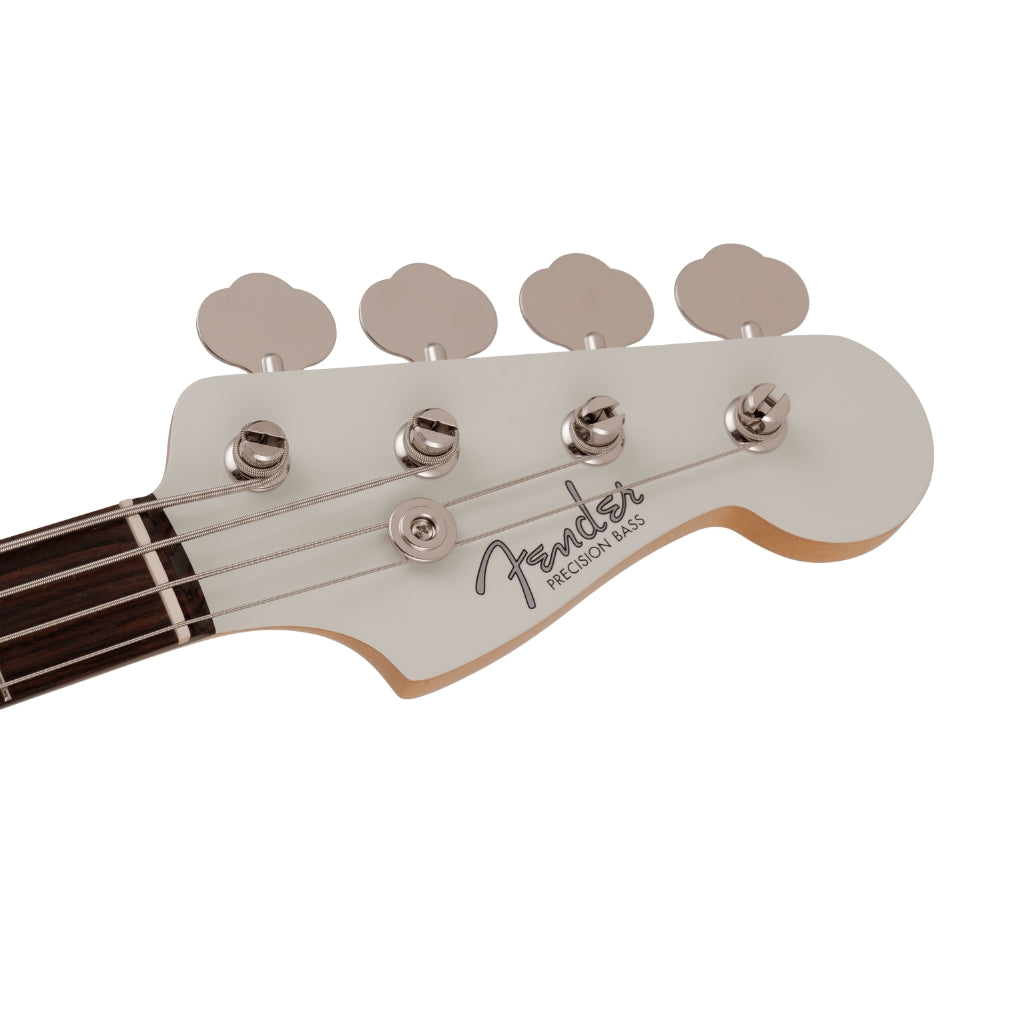 Fender - 2023 Collection Made in Japan Traditional 60s Precision Bass®, Rosewood Fingerboard, Olympic White with Red Competition Stripe | Bass Guitars | 5363300386