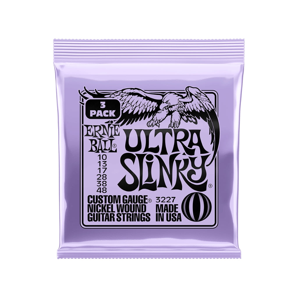 Ernie Ball Ultra Slinky Nickel Wound 10-48 Electric Guitar Strings - 3 Pack