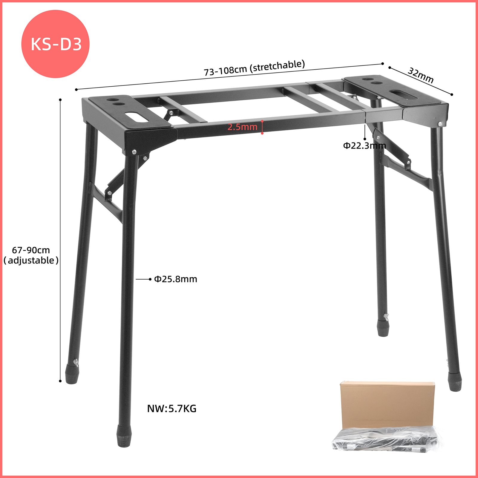 Lebeth Keyboard Stand KS-D3