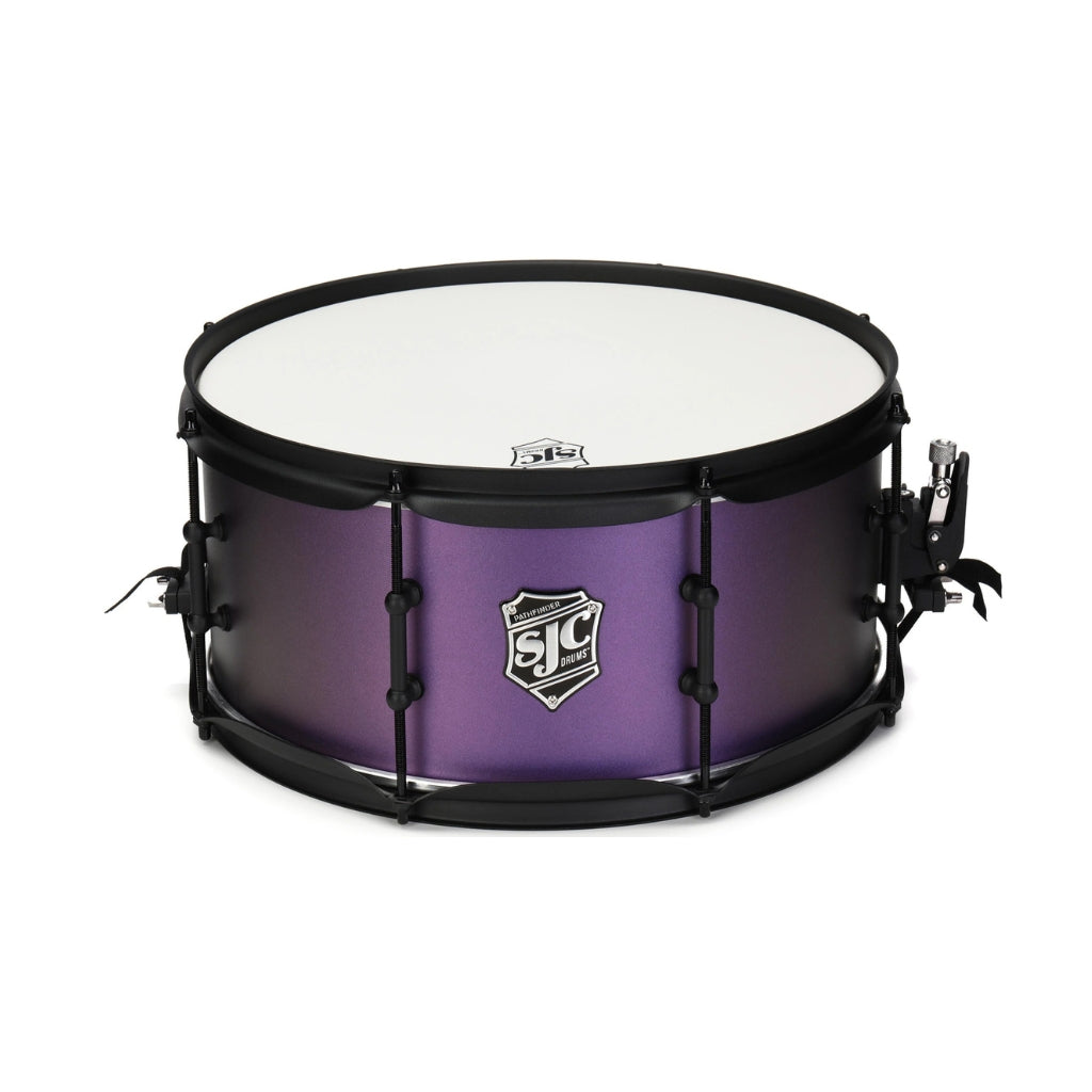 SJC Custom Drums - Pathfinder Snare Drum - 6.5 inches x 14 inches, Purple Glimmer