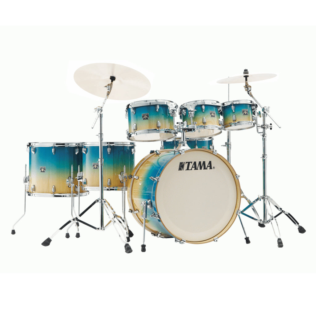 Tama CL72RSP Superstar Classic 7-Piece Shell Pack with 22" Bass Drum - Caribbean Lacebark Pine Fade
