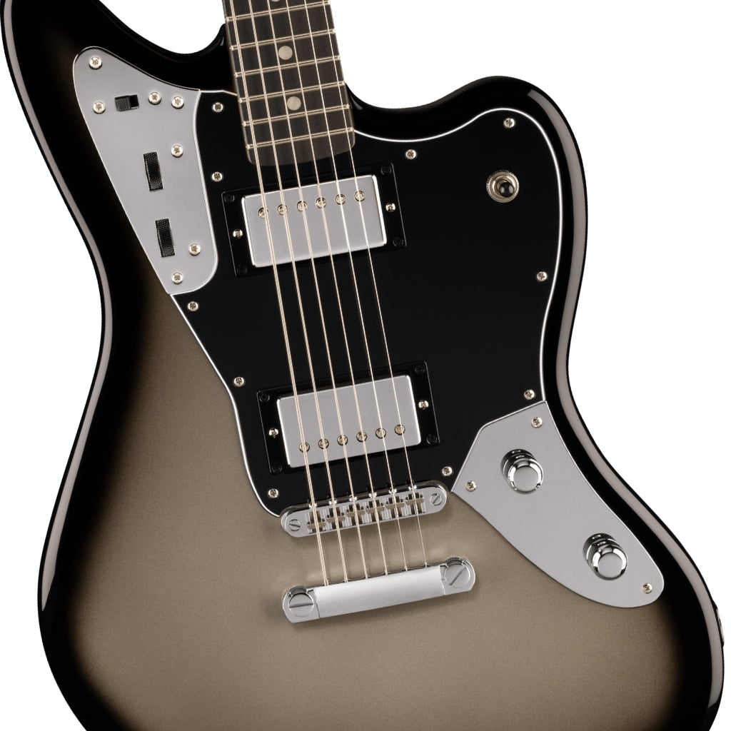 Fender - Limited Edition Player Fusion Jaguar Baritone Electric Guitar - Silverburst, Ebony Fingerboard