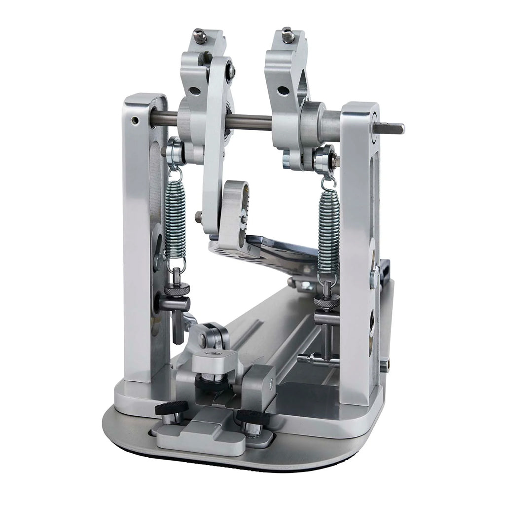 DW MFG Machined Direct Drive Double Bass Drum Pedal - Polished Anodized Aluminum