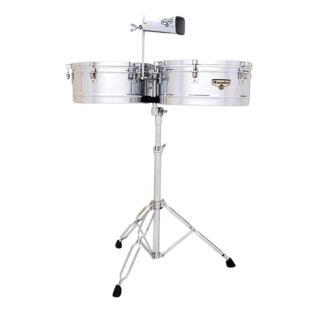 LP Matador 14" &amp; 15" Timbales With Stand - Chrome