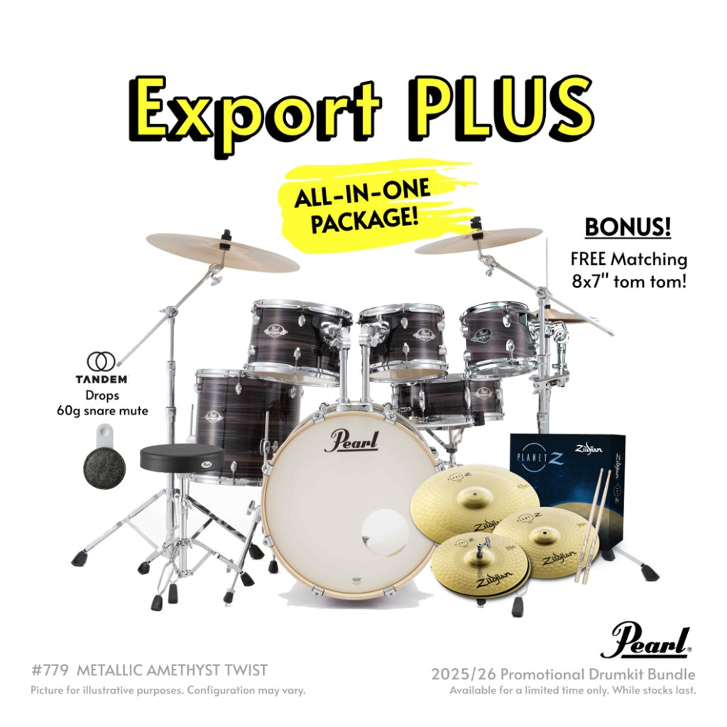 Pearl - Export Plus 5pc 20" Fusion Drum Kit with Zildjian Cymbals - Metallic Amethyst Twist