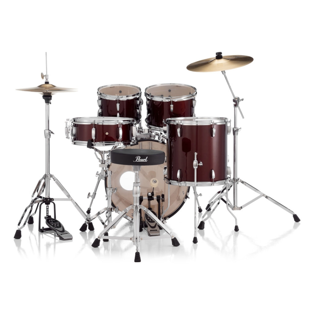 Pearl - Roadshow 20" 5pc Fusion Drum Kit with Hardware and Cymbals - Red Wine