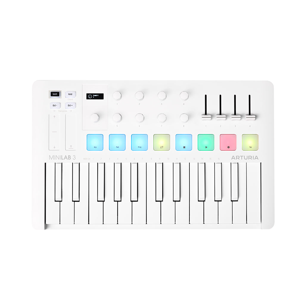 Arturia MiniLab 3 25-Note Keyboard - Alpine White Limited Edition hero