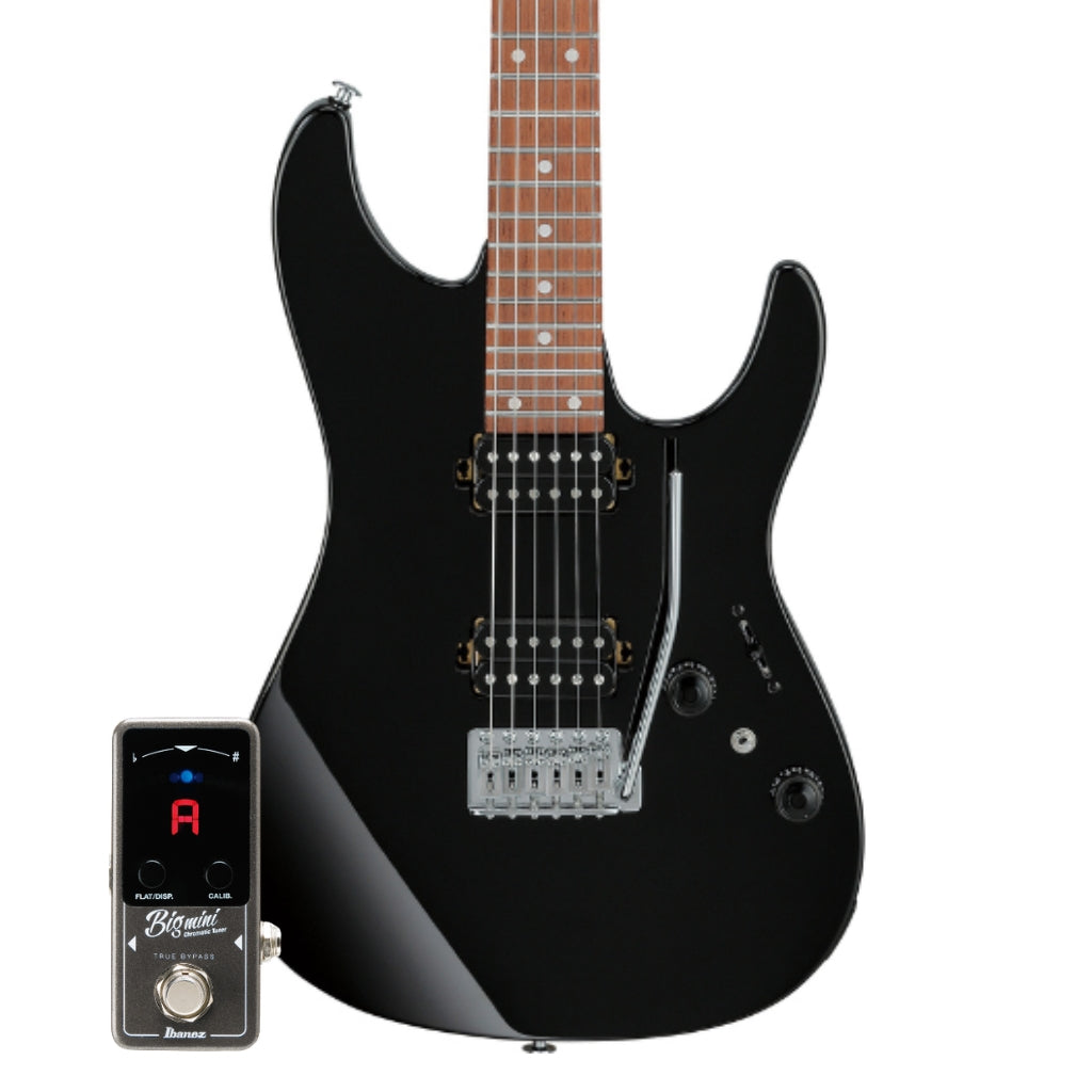 Ibanez - AZ24S2 BK Electric Guitar Bundle With BIGMINI Tuner - Black